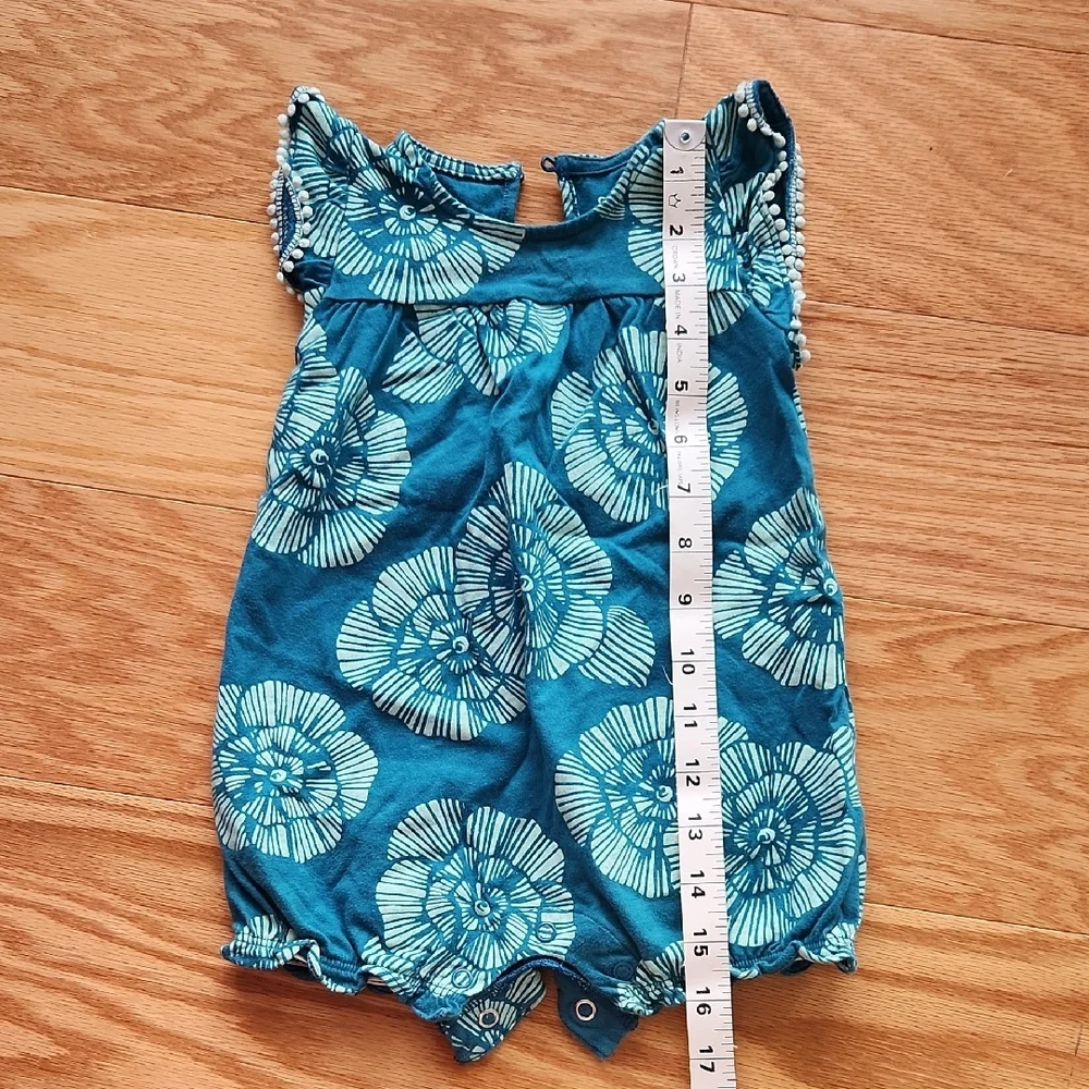 Carter's Teal Baby Romper 9 Months